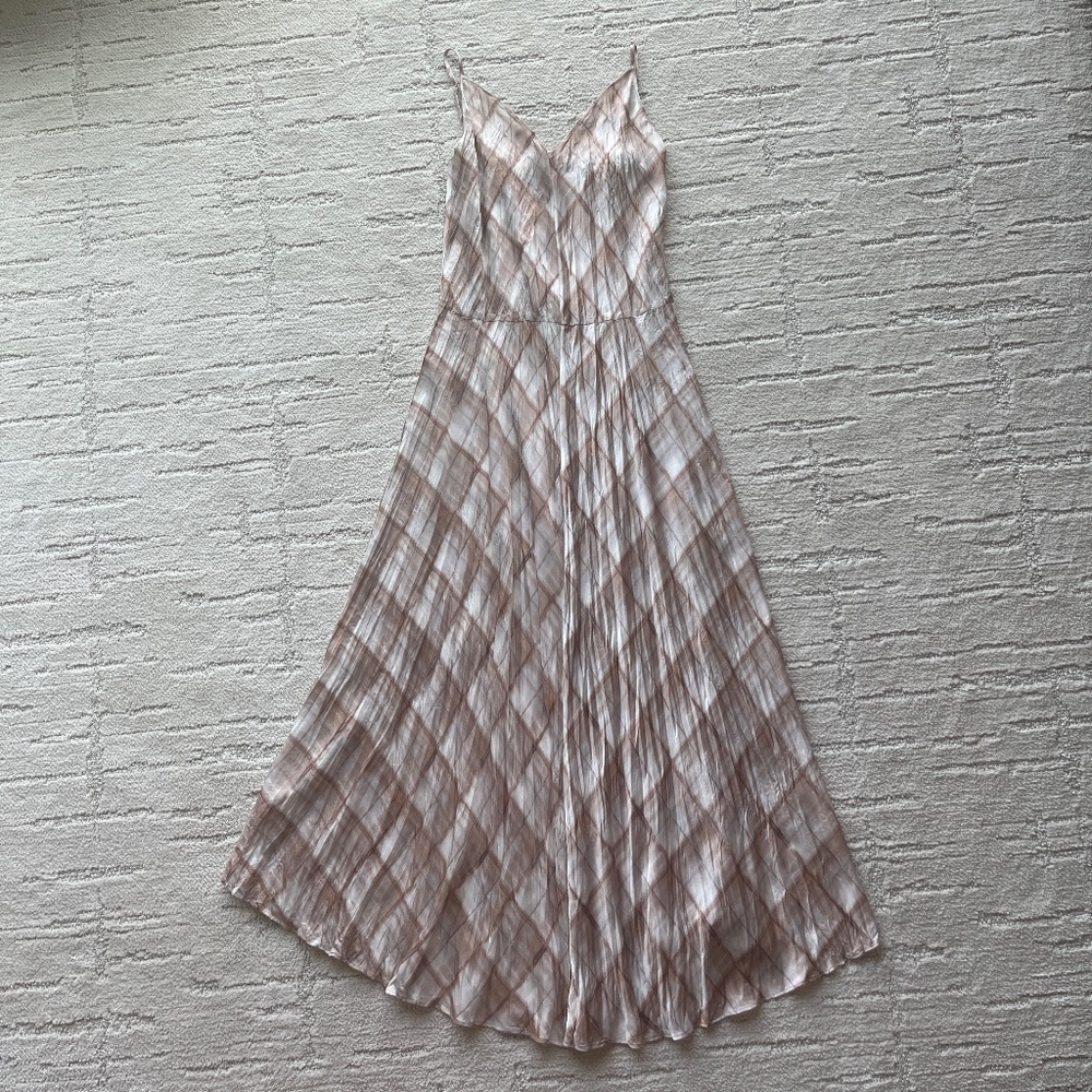 Vince Midi Sundress Checkered Flowy Boho Preppy